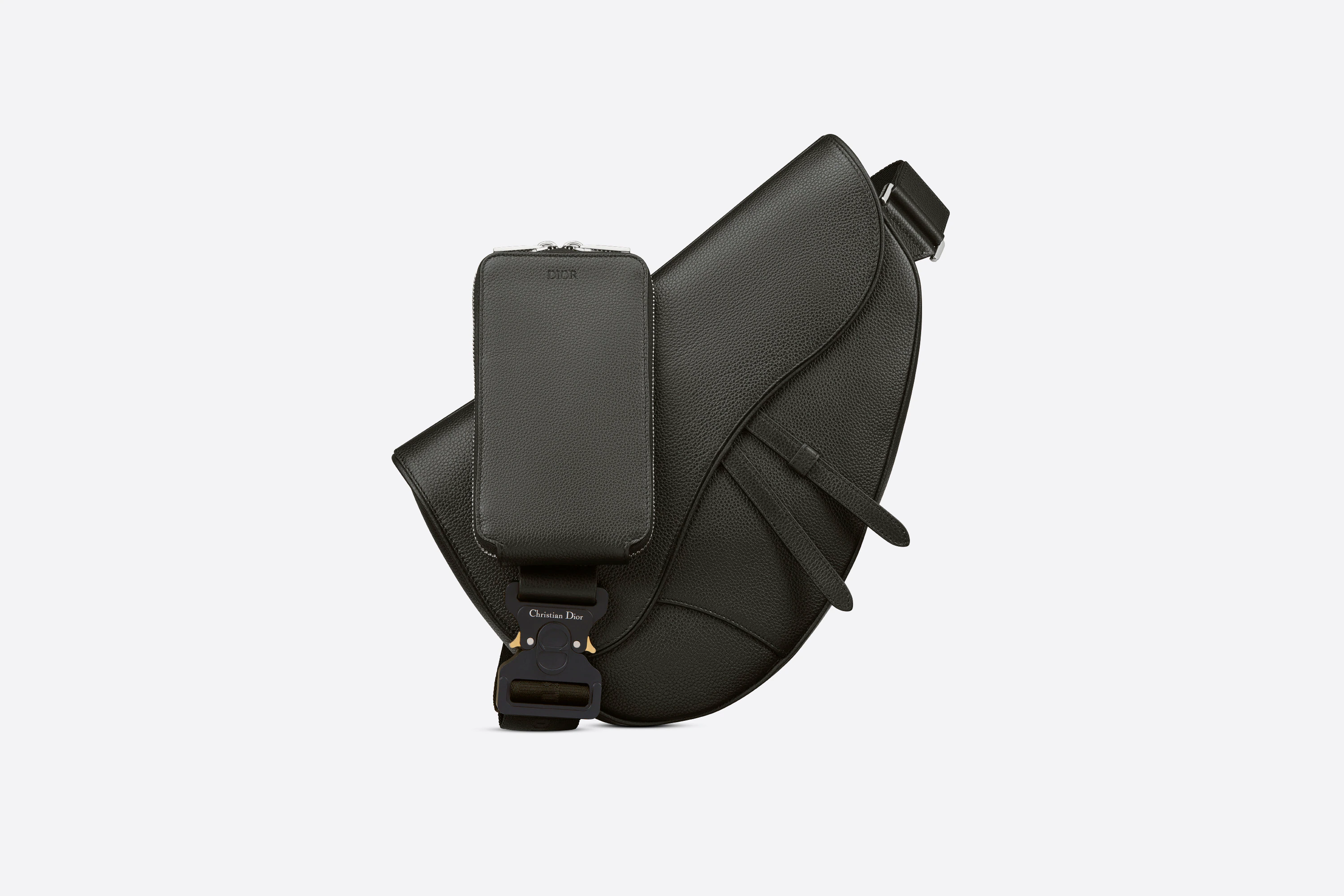 Dior Maxi Saddle Bag - Black