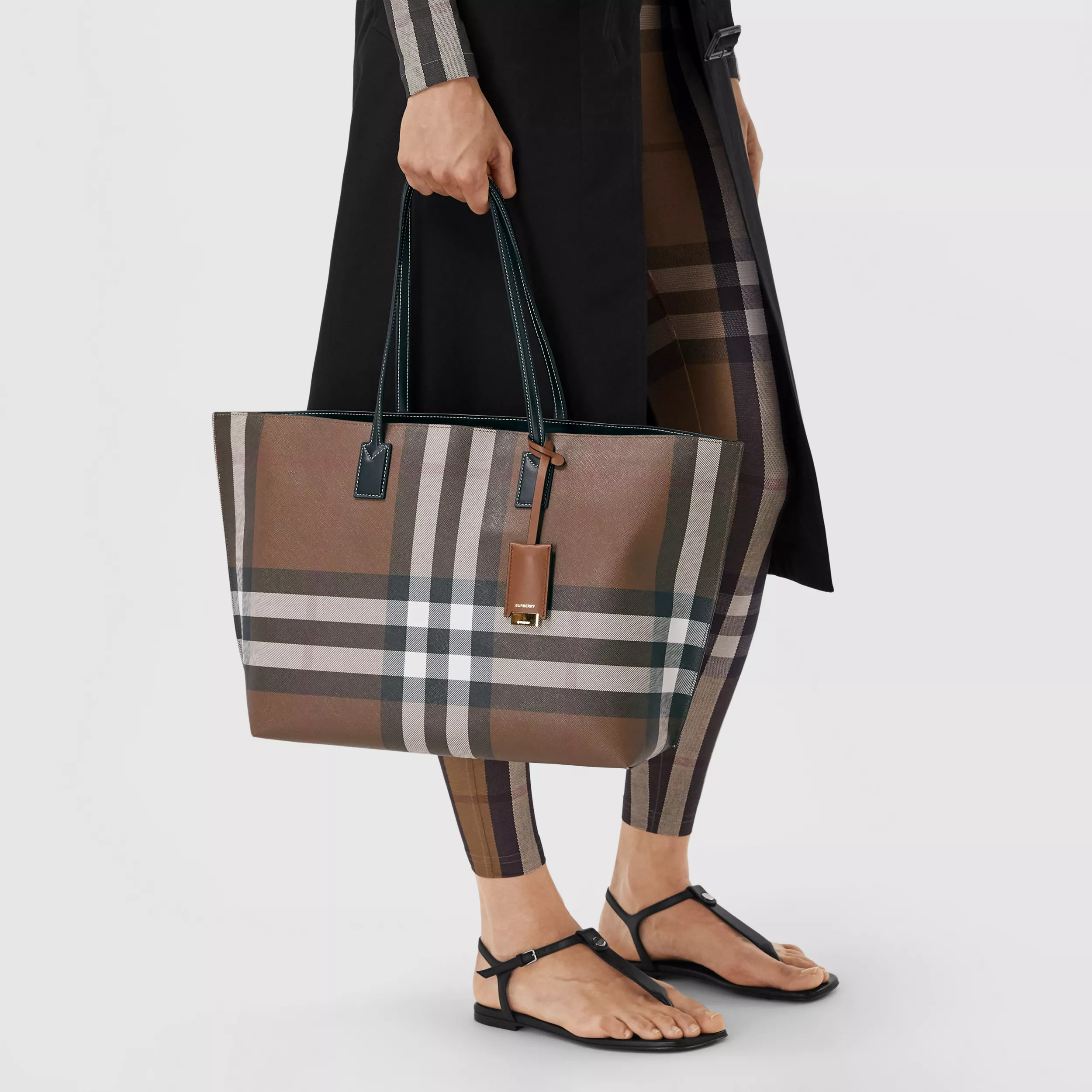 Burberry Medium Check and Leather Tote