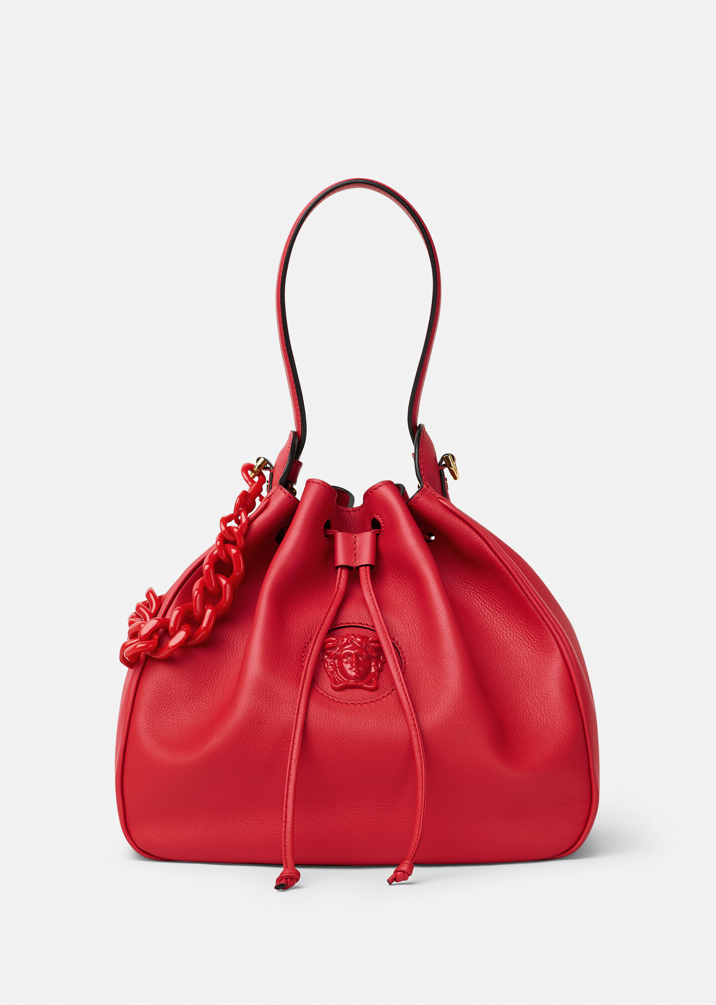 Versace La Medusa Bucket Bag - Red